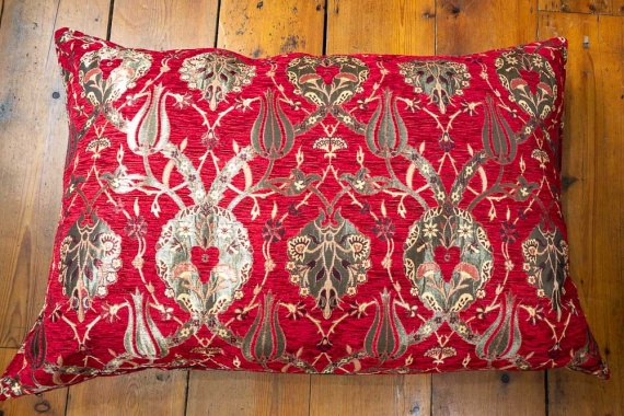 Large red cushion best sale